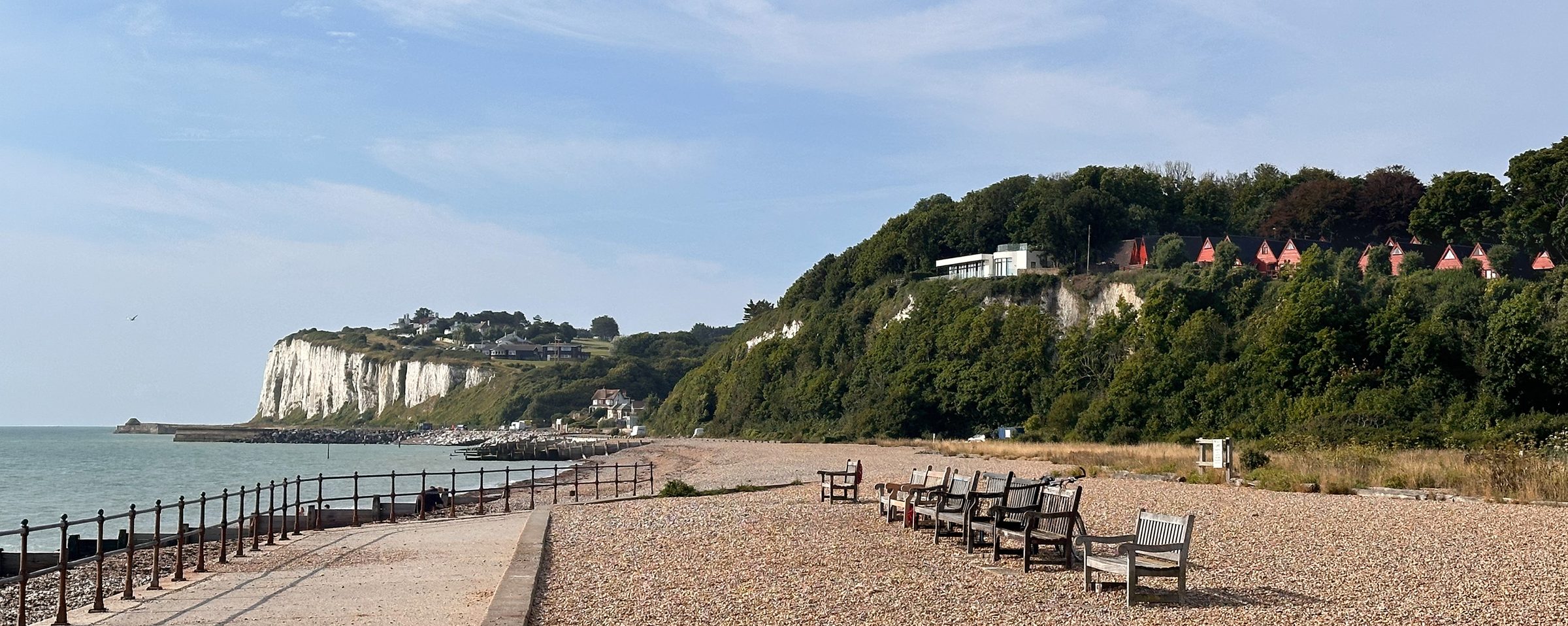 Kingsdown beach and the white cliffs